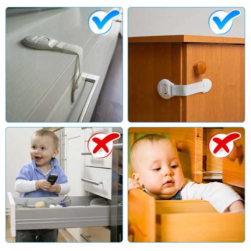 otroška varnostna ključavnica za omarice